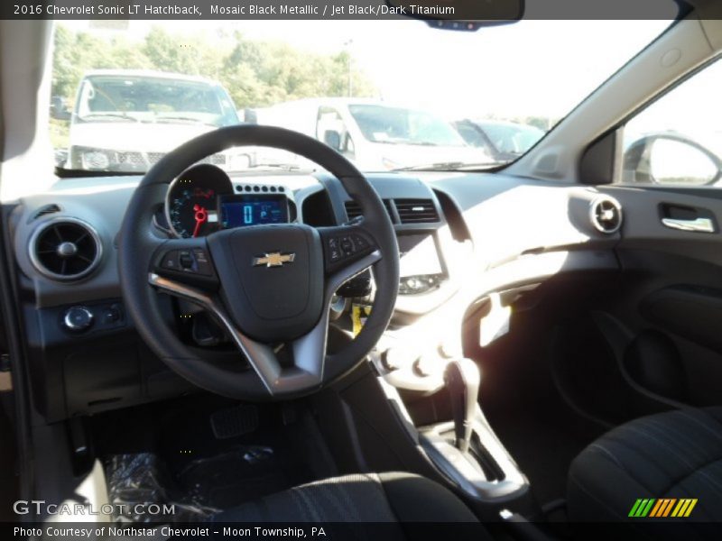 Mosaic Black Metallic / Jet Black/Dark Titanium 2016 Chevrolet Sonic LT Hatchback