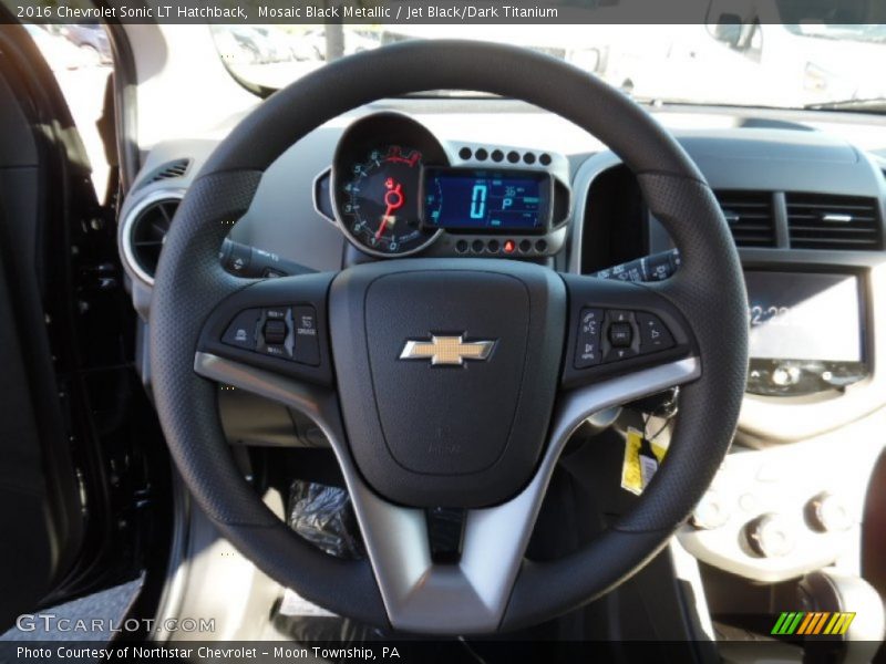 Mosaic Black Metallic / Jet Black/Dark Titanium 2016 Chevrolet Sonic LT Hatchback
