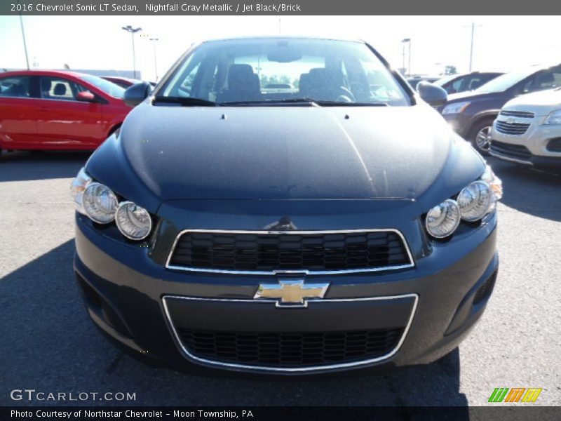 Nightfall Gray Metallic / Jet Black/Brick 2016 Chevrolet Sonic LT Sedan