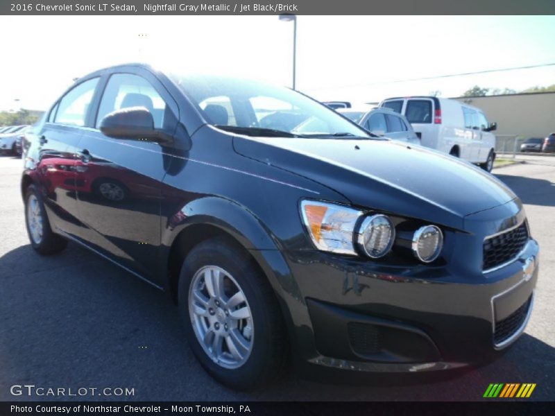 Nightfall Gray Metallic / Jet Black/Brick 2016 Chevrolet Sonic LT Sedan