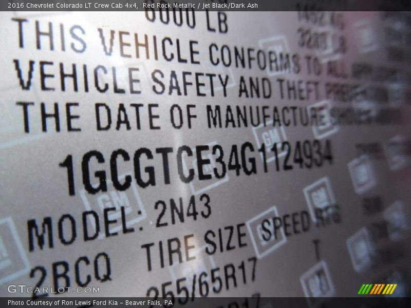 Red Rock Metallic / Jet Black/Dark Ash 2016 Chevrolet Colorado LT Crew Cab 4x4