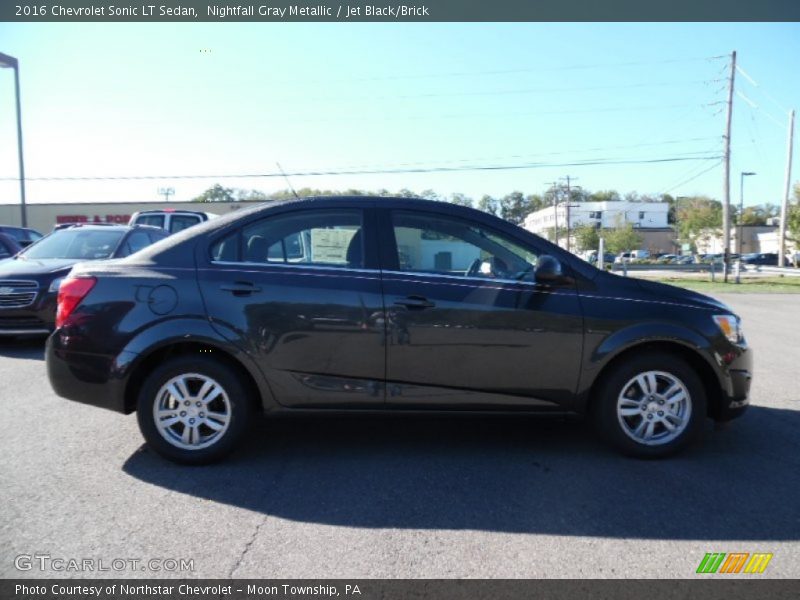 Nightfall Gray Metallic / Jet Black/Brick 2016 Chevrolet Sonic LT Sedan
