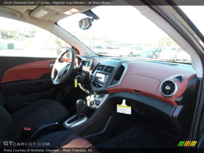 Nightfall Gray Metallic / Jet Black/Brick 2016 Chevrolet Sonic LT Sedan
