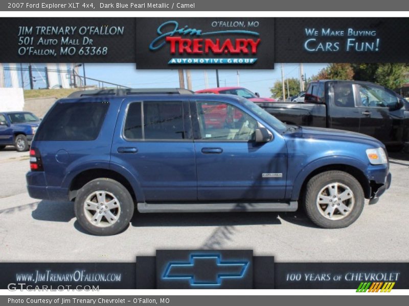 Dark Blue Pearl Metallic / Camel 2007 Ford Explorer XLT 4x4