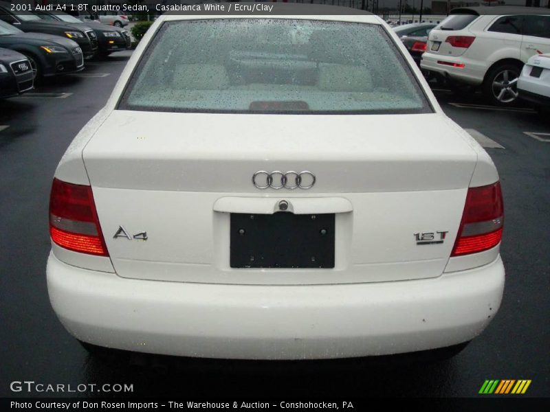 Casablanca White / Ecru/Clay 2001 Audi A4 1.8T quattro Sedan