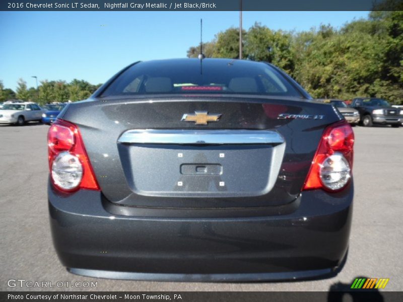 Nightfall Gray Metallic / Jet Black/Brick 2016 Chevrolet Sonic LT Sedan
