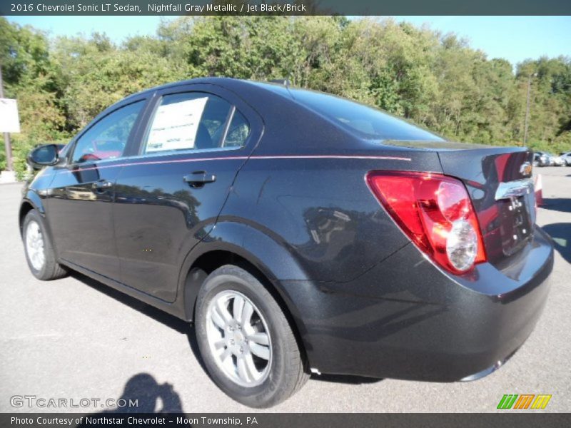 Nightfall Gray Metallic / Jet Black/Brick 2016 Chevrolet Sonic LT Sedan