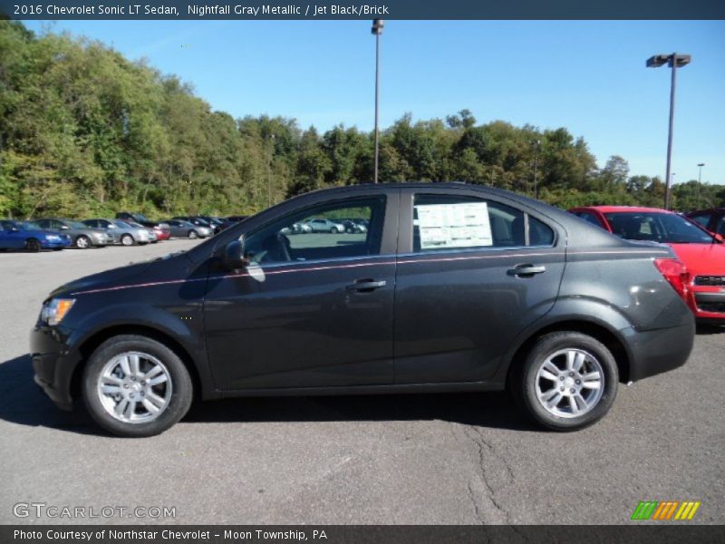 Nightfall Gray Metallic / Jet Black/Brick 2016 Chevrolet Sonic LT Sedan