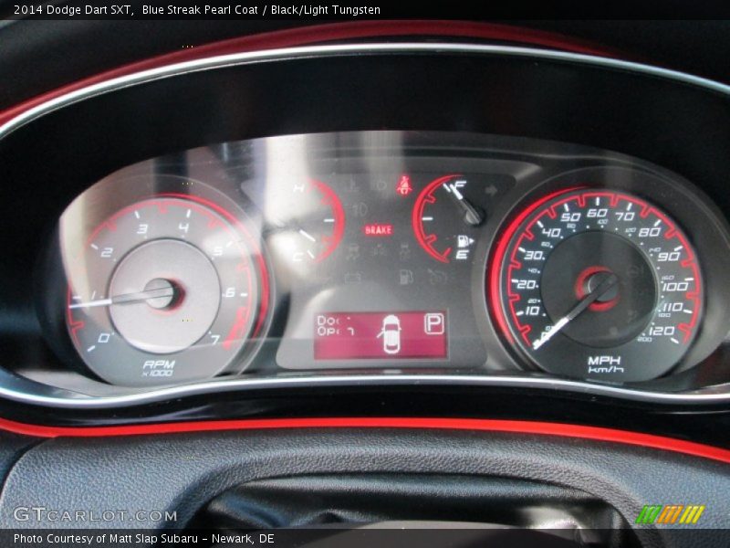 Blue Streak Pearl Coat / Black/Light Tungsten 2014 Dodge Dart SXT
