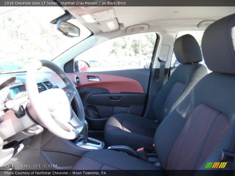 Nightfall Gray Metallic / Jet Black/Brick 2016 Chevrolet Sonic LT Sedan