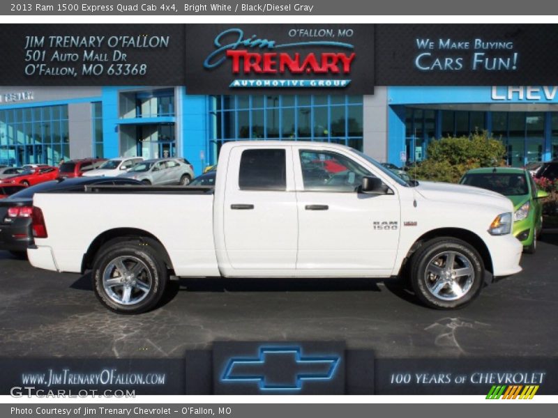 Bright White / Black/Diesel Gray 2013 Ram 1500 Express Quad Cab 4x4