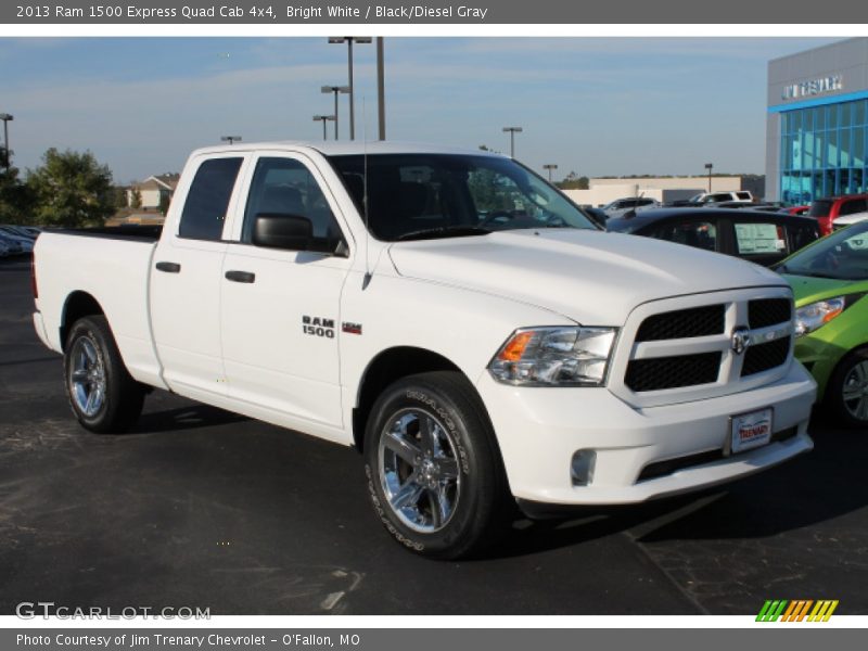 Bright White / Black/Diesel Gray 2013 Ram 1500 Express Quad Cab 4x4