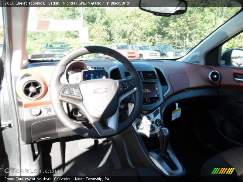 Nightfall Gray Metallic / Jet Black/Brick 2016 Chevrolet Sonic LT Sedan