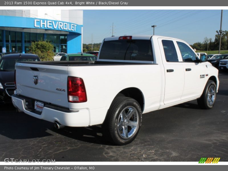 Bright White / Black/Diesel Gray 2013 Ram 1500 Express Quad Cab 4x4