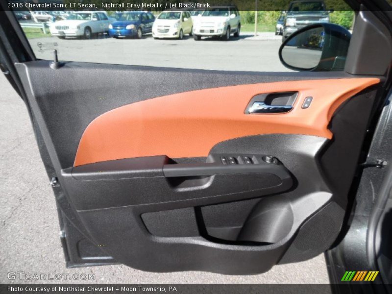 Nightfall Gray Metallic / Jet Black/Brick 2016 Chevrolet Sonic LT Sedan