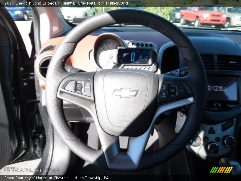 Nightfall Gray Metallic / Jet Black/Brick 2016 Chevrolet Sonic LT Sedan