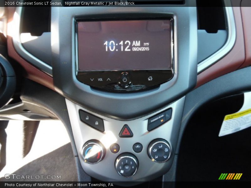 Nightfall Gray Metallic / Jet Black/Brick 2016 Chevrolet Sonic LT Sedan