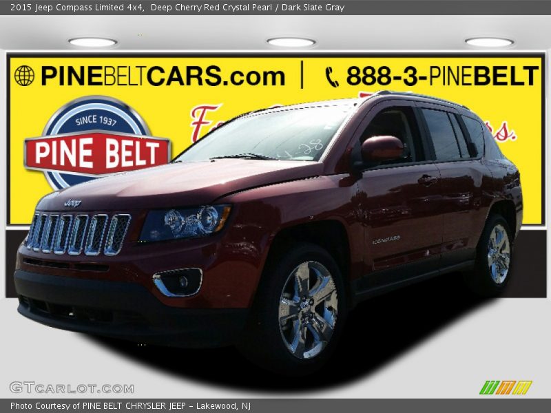 Deep Cherry Red Crystal Pearl / Dark Slate Gray 2015 Jeep Compass Limited 4x4