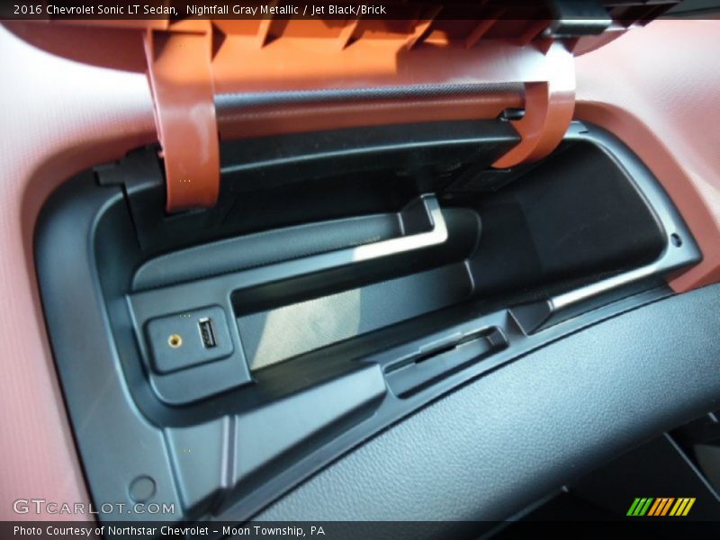 Nightfall Gray Metallic / Jet Black/Brick 2016 Chevrolet Sonic LT Sedan