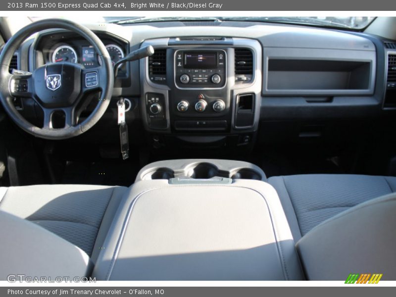 Bright White / Black/Diesel Gray 2013 Ram 1500 Express Quad Cab 4x4