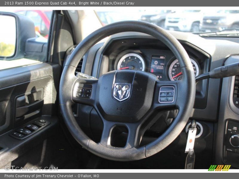 Bright White / Black/Diesel Gray 2013 Ram 1500 Express Quad Cab 4x4