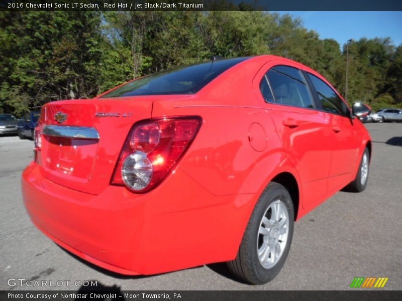 Red Hot / Jet Black/Dark Titanium 2016 Chevrolet Sonic LT Sedan