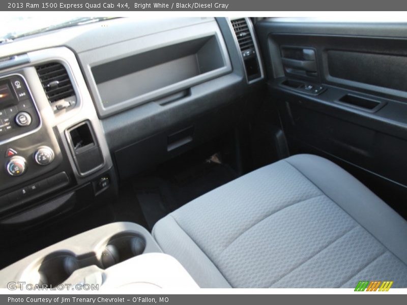 Bright White / Black/Diesel Gray 2013 Ram 1500 Express Quad Cab 4x4