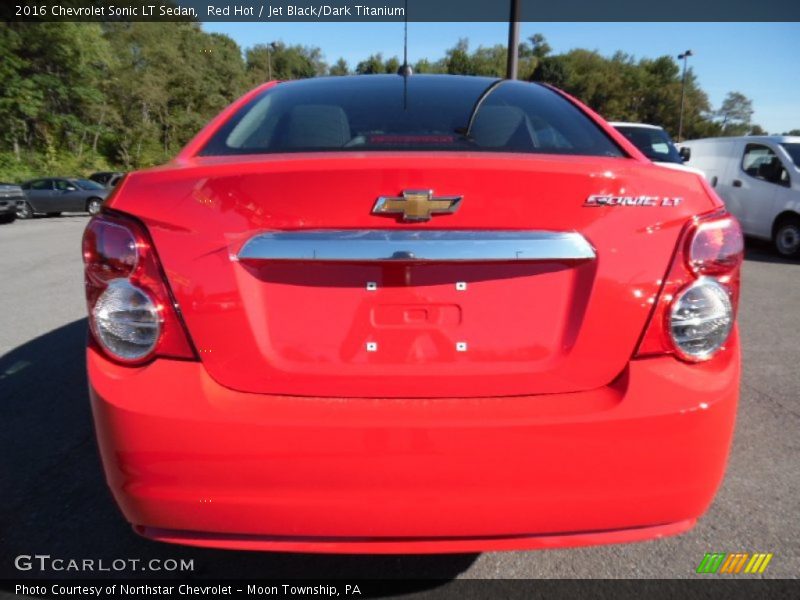 Red Hot / Jet Black/Dark Titanium 2016 Chevrolet Sonic LT Sedan