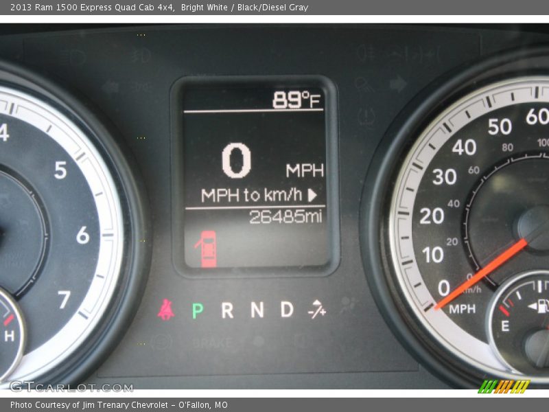 Bright White / Black/Diesel Gray 2013 Ram 1500 Express Quad Cab 4x4