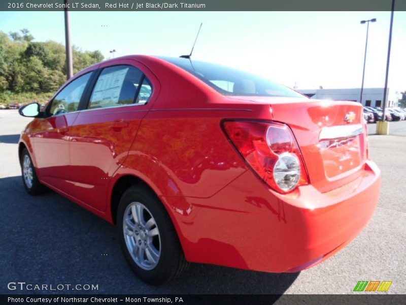 Red Hot / Jet Black/Dark Titanium 2016 Chevrolet Sonic LT Sedan