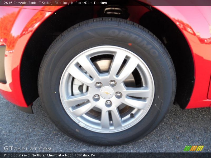 Red Hot / Jet Black/Dark Titanium 2016 Chevrolet Sonic LT Sedan