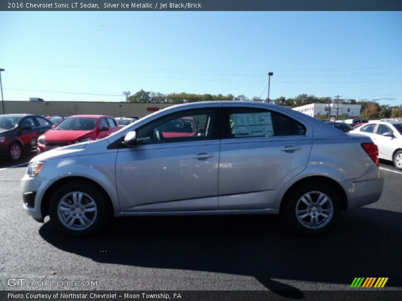 Silver Ice Metallic / Jet Black/Brick 2016 Chevrolet Sonic LT Sedan