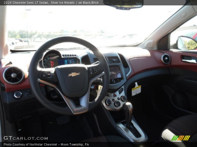 Silver Ice Metallic / Jet Black/Brick 2016 Chevrolet Sonic LT Sedan