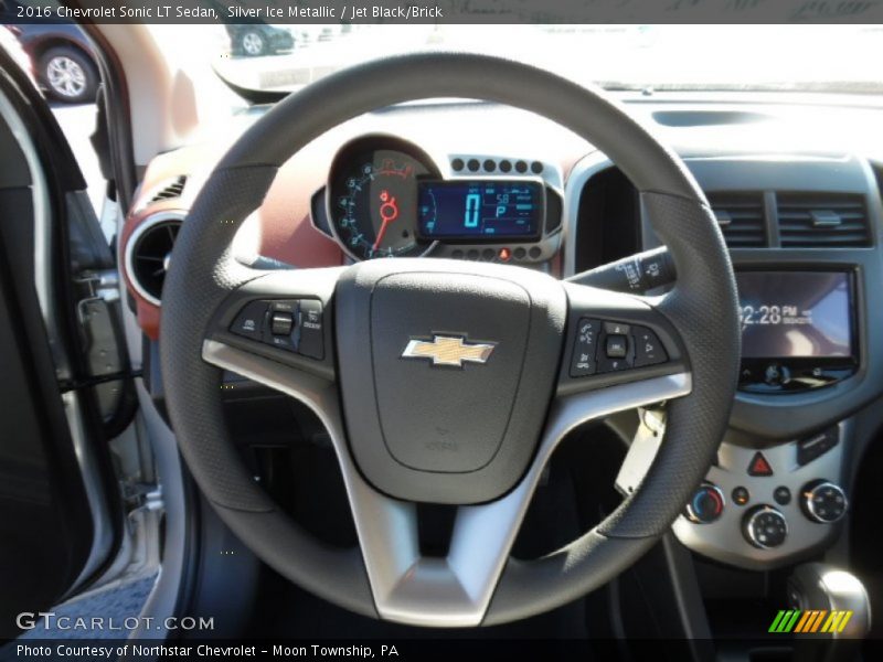 Silver Ice Metallic / Jet Black/Brick 2016 Chevrolet Sonic LT Sedan