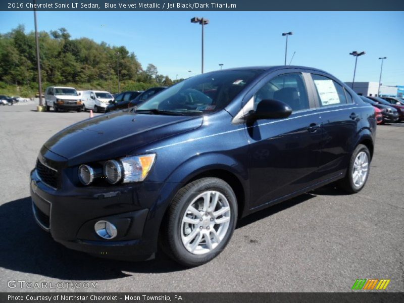 Blue Velvet Metallic / Jet Black/Dark Titanium 2016 Chevrolet Sonic LT Sedan
