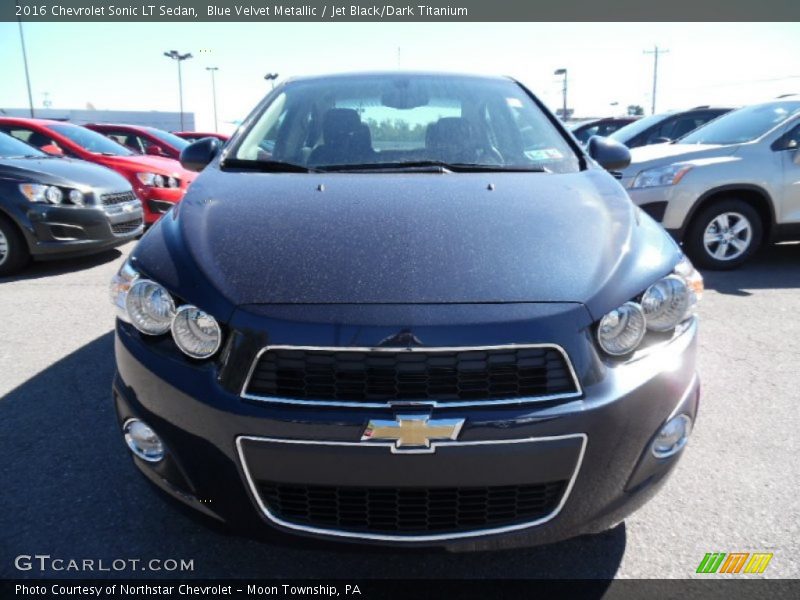 Blue Velvet Metallic / Jet Black/Dark Titanium 2016 Chevrolet Sonic LT Sedan