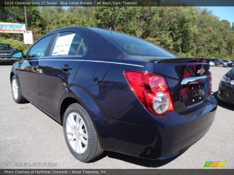 Blue Velvet Metallic / Jet Black/Dark Titanium 2016 Chevrolet Sonic LT Sedan