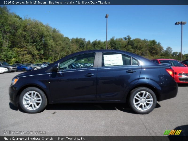 Blue Velvet Metallic / Jet Black/Dark Titanium 2016 Chevrolet Sonic LT Sedan