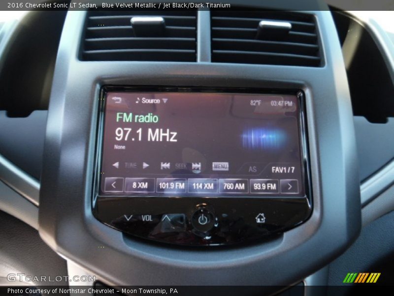 Blue Velvet Metallic / Jet Black/Dark Titanium 2016 Chevrolet Sonic LT Sedan
