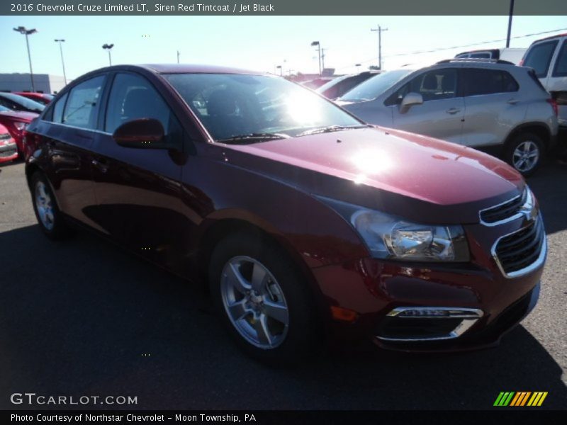 Siren Red Tintcoat / Jet Black 2016 Chevrolet Cruze Limited LT