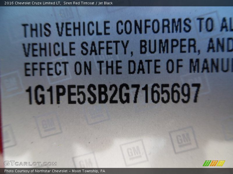 Siren Red Tintcoat / Jet Black 2016 Chevrolet Cruze Limited LT