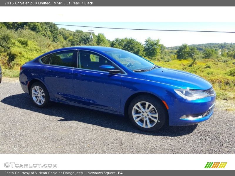 Vivid Blue Pearl / Black 2016 Chrysler 200 Limited