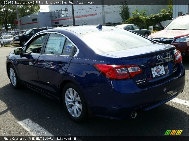 Lapis Blue Pearl / Warm Ivory 2016 Subaru Legacy 2.5i Premium