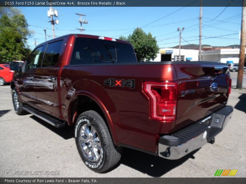 Bronze Fire Metallic / Black 2015 Ford F150 Lariat SuperCrew 4x4