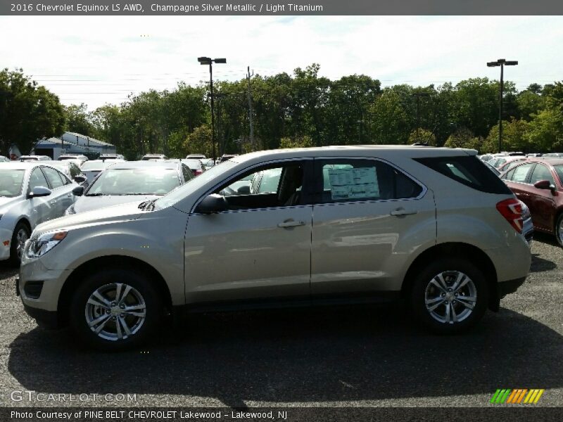 Champagne Silver Metallic / Light Titanium 2016 Chevrolet Equinox LS AWD