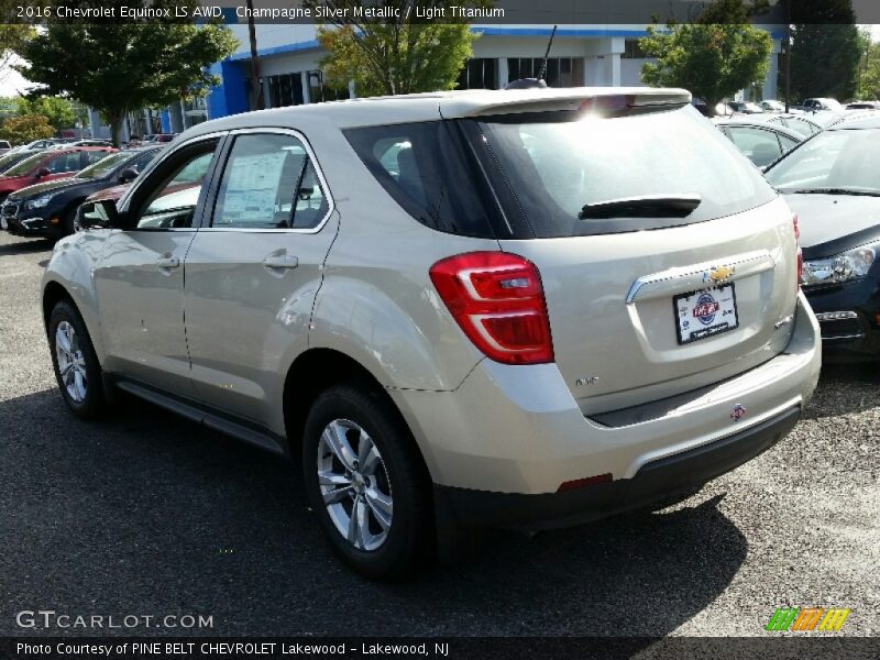 Champagne Silver Metallic / Light Titanium 2016 Chevrolet Equinox LS AWD