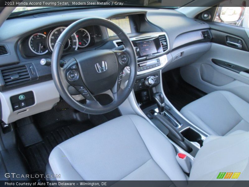 Modern Steel Metallic / Gray 2013 Honda Accord Touring Sedan