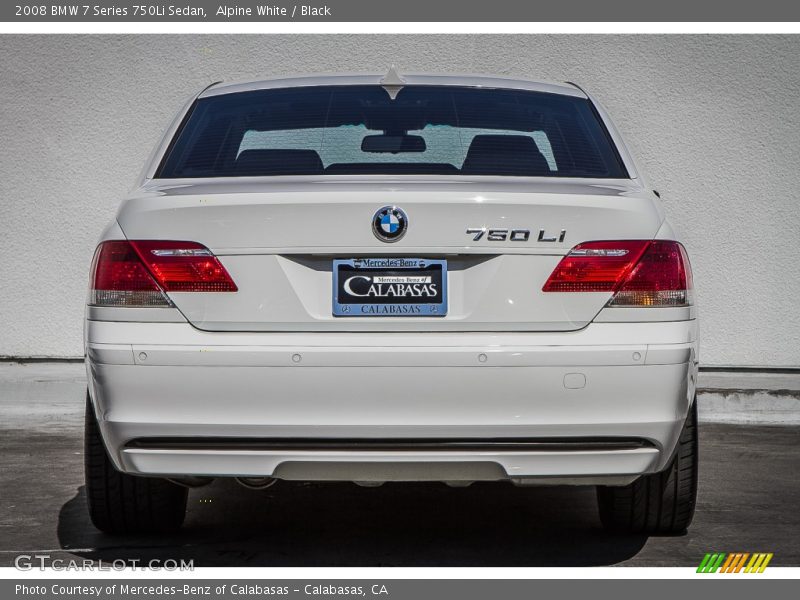 Alpine White / Black 2008 BMW 7 Series 750Li Sedan