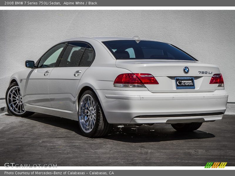 Alpine White / Black 2008 BMW 7 Series 750Li Sedan