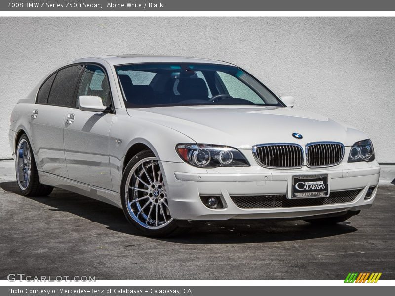 Alpine White / Black 2008 BMW 7 Series 750Li Sedan